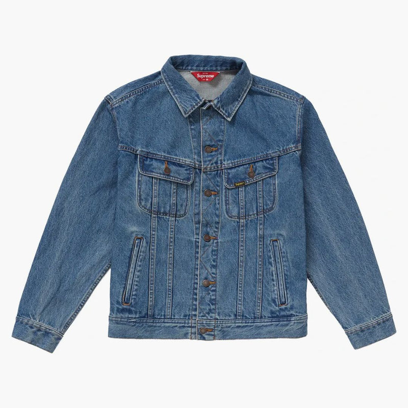 Supreme New York Painted Trucker Jacket Blue