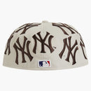 Supreme New York Yankees Box Logo New Era Tan