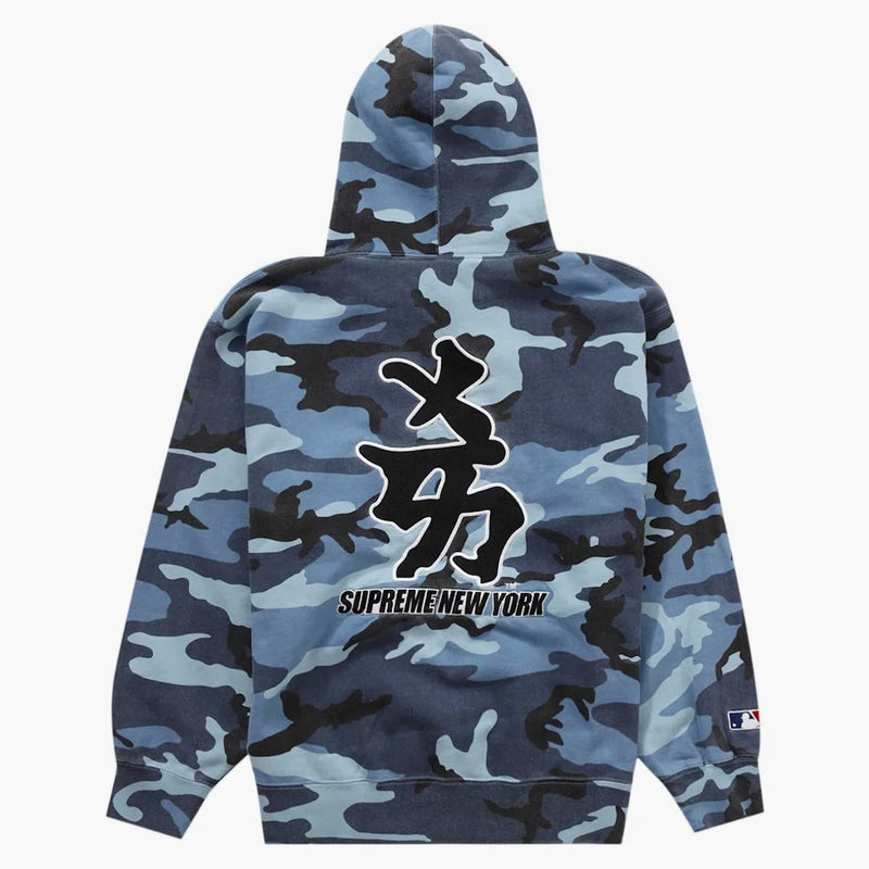 Najwyższy New York Yankees Kanji z kapturem bluza Blue Camo