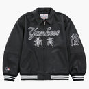 Supreme New York Yankees Kanji Leather Varsity Jacket Black
