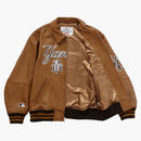 Supreme New York Yankees Kanji Leather Varsity Jacket Brown