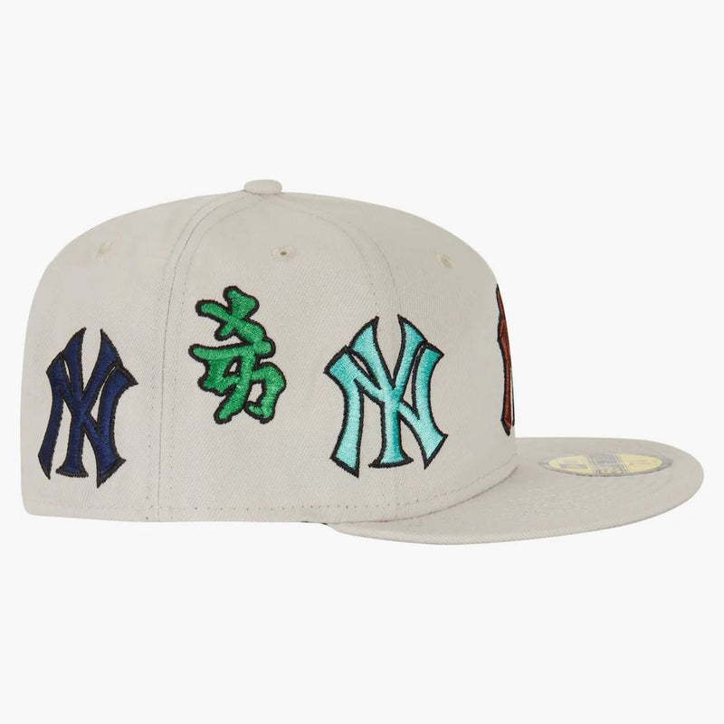Supreme New York Yankees Kanji New Era Fitted has Tan
