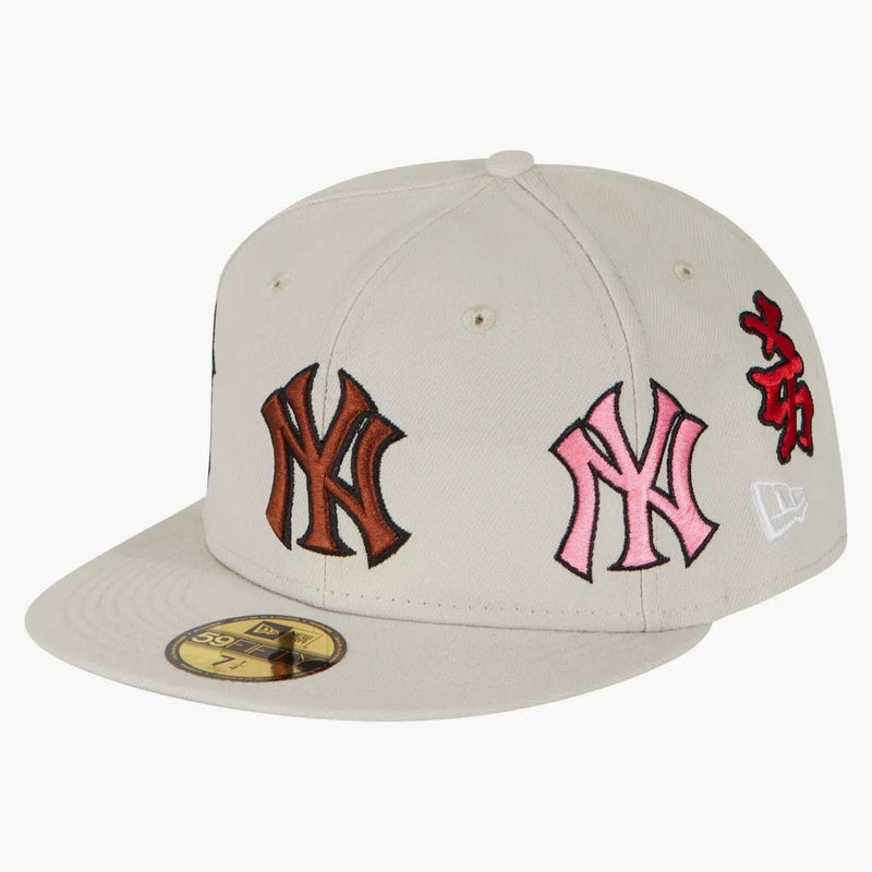 Supreme New York Yankees Kanji New Era Fitted has Tan