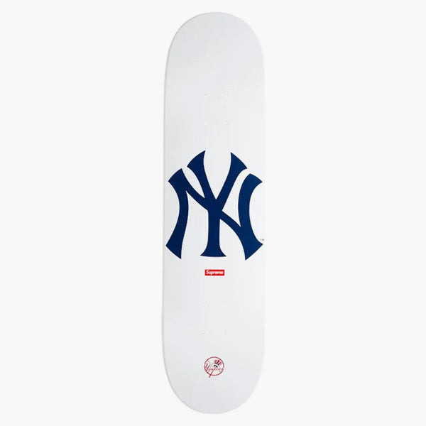 Supreme New York Yankees Skateboard Back White