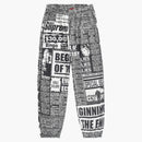 Supreme Newsprint Skate Pant Black