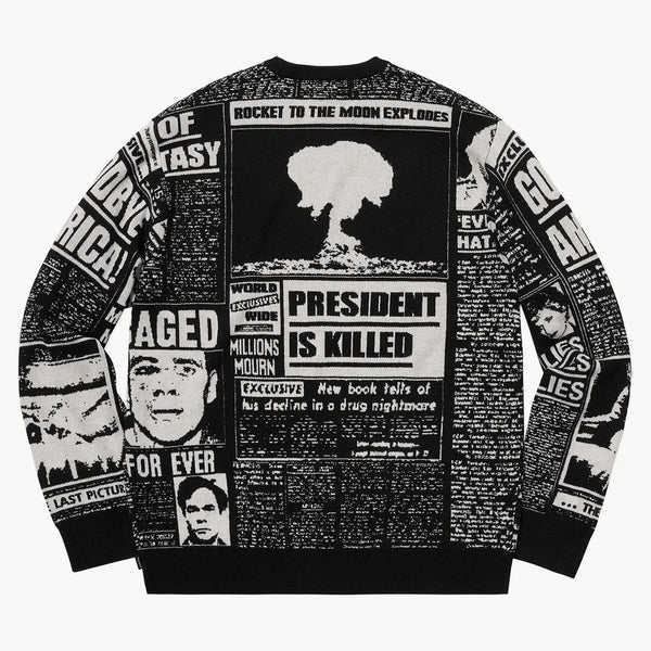 Supreme Newsprint tröja svart
