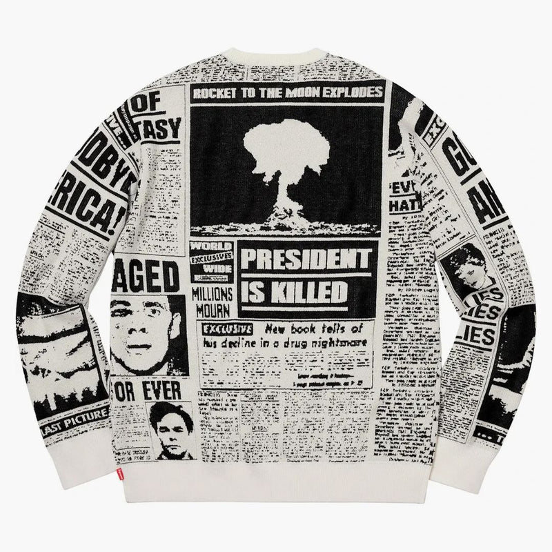 Supreme Newsprint tröja vit