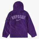 Supreme Nike Arc Corduroy Hooded bunda fialová