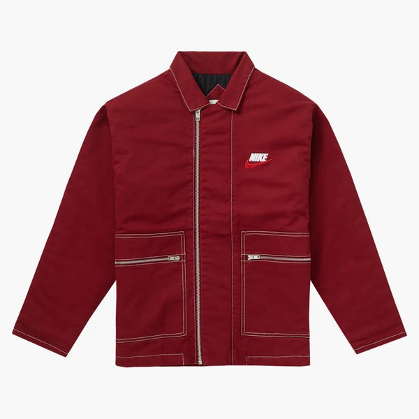 Supreme Nike Double Zip Quilted Work Jacket Bourgogne
