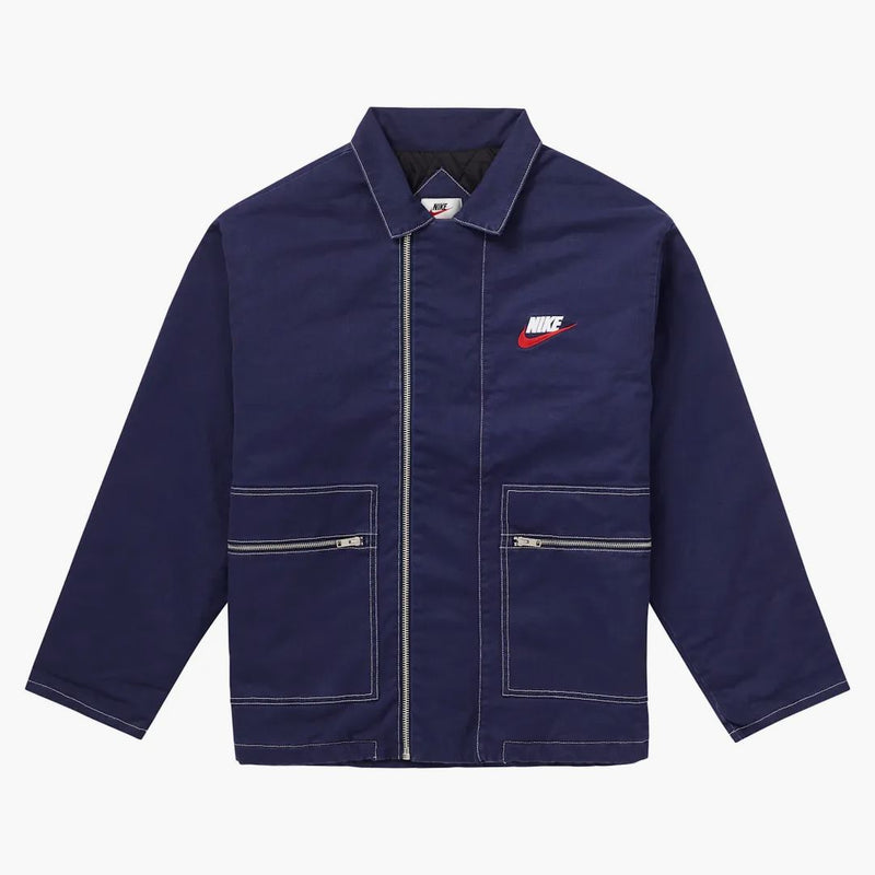 Supreme Nike Double Zip Quilted Work Jacket Navy