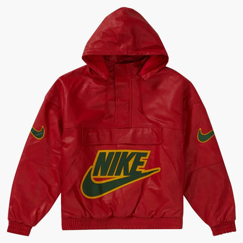 Supreme Nike Leather Anorak Red