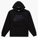 Supreme Nike Leather Applique Hooded Sweatshirt Black