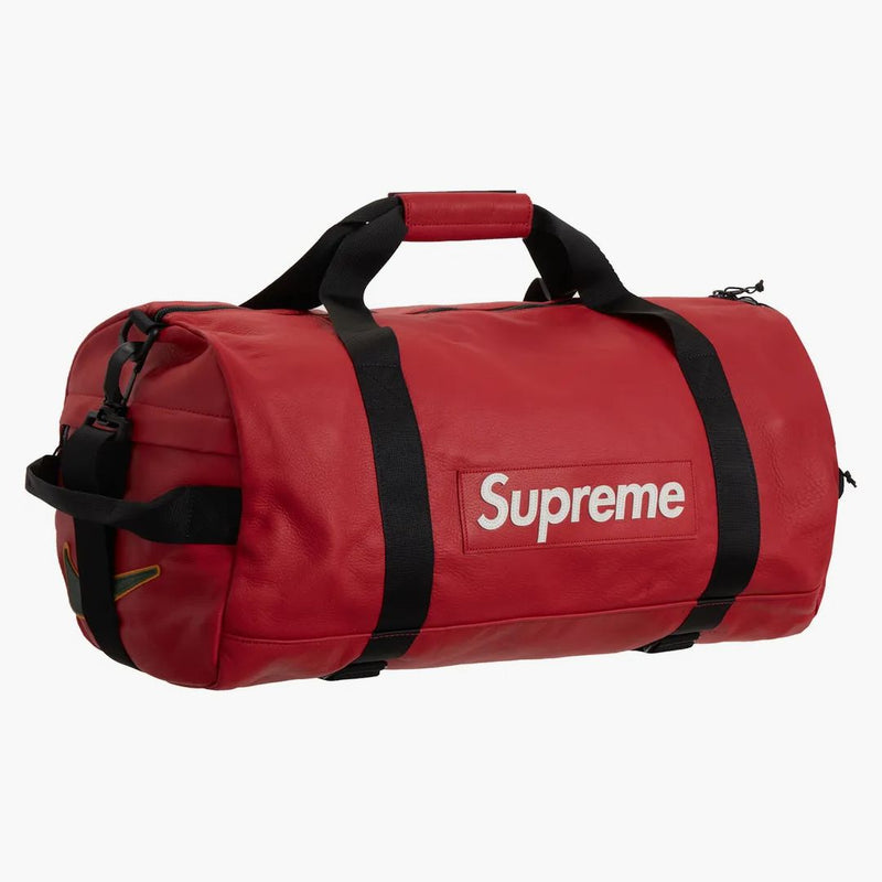 Supreme Nike Leather Duffle Bag Red