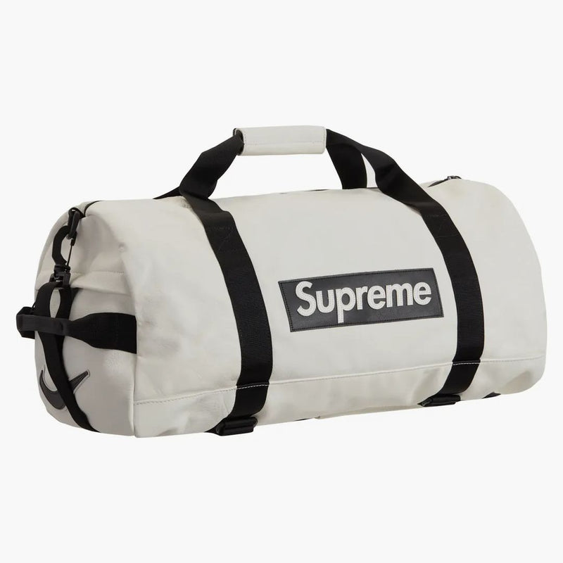 Supreme Nike Leather Duffle Bag White