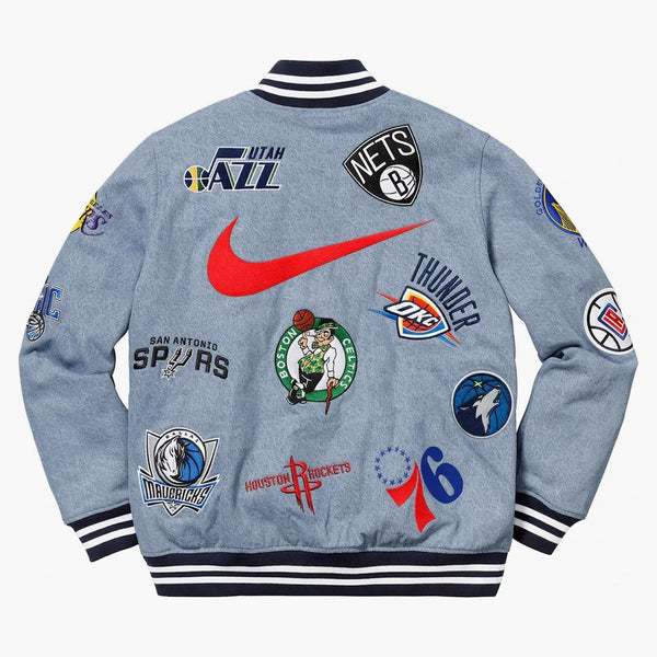 Supreme Nike/nba Teams Warm-up Jacket Denim