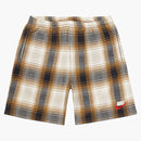 Supreme Nike Plaid Sweatshort Mustard