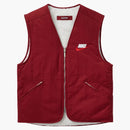 Supremo Nike reversibile nylon sherpa gilet borgogna