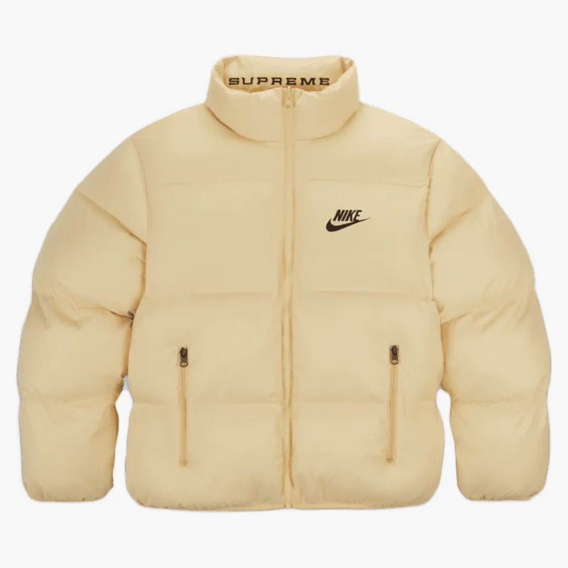 Giacca gonfia suprema Nike reversibile giallo pallido