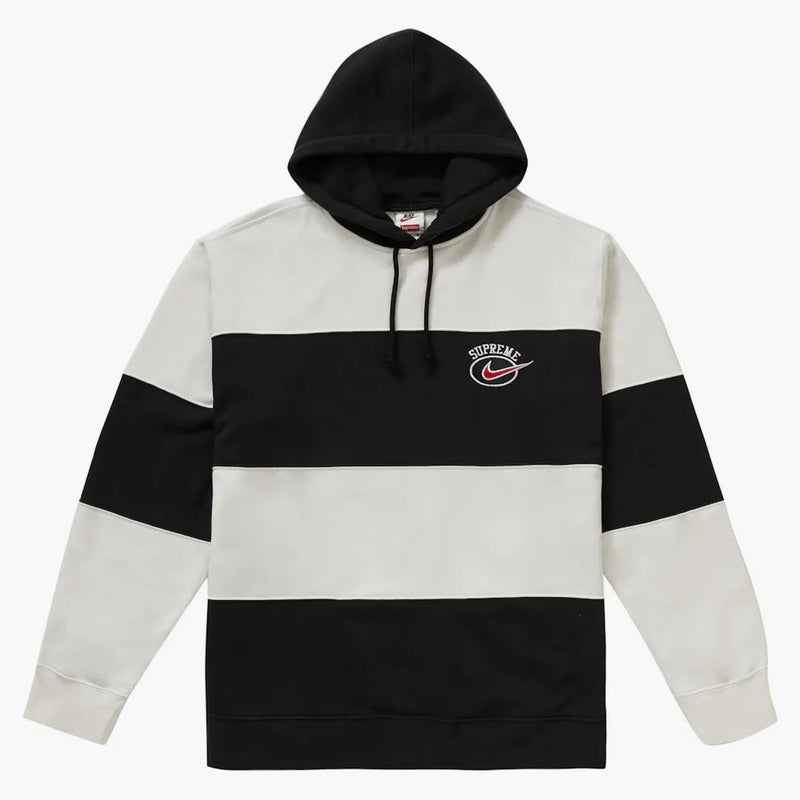 Supreme Nike Stripe Hooded Sweatshirt Black