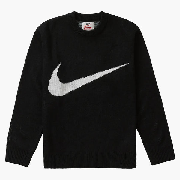 Supreme Nike Swoosh Sweater Black