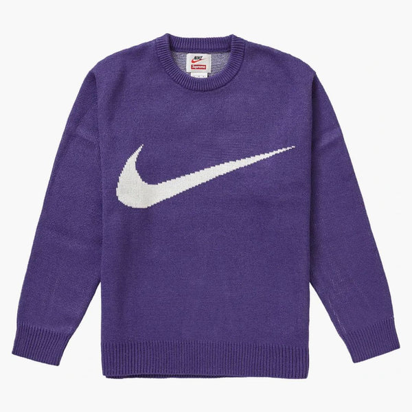 Supreme Nike Swoosh tröja lila