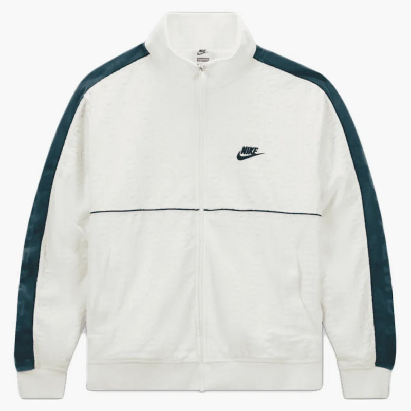 Supreme Nike Velor Track Kurtka biała