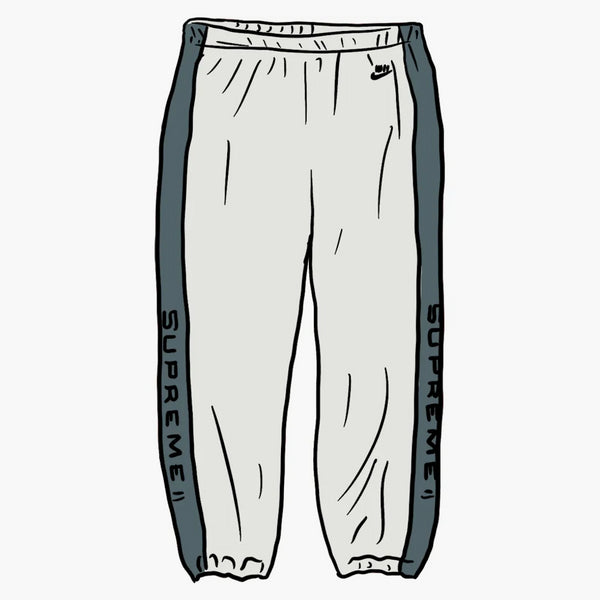 Supreme Nike Velor Track Pant White