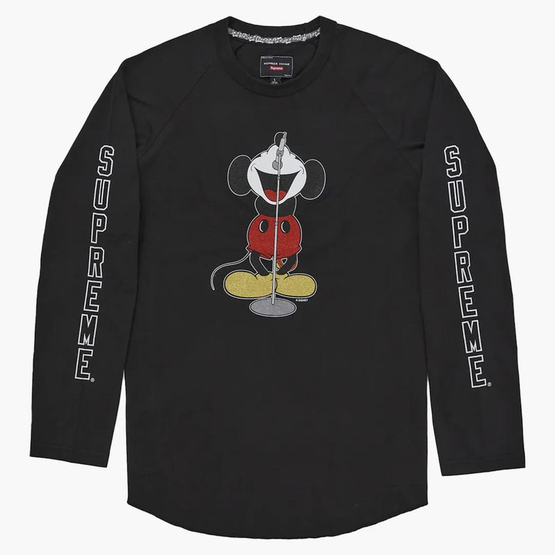 Supreme Number (n)ine Mickey Raglan L/s Top Black