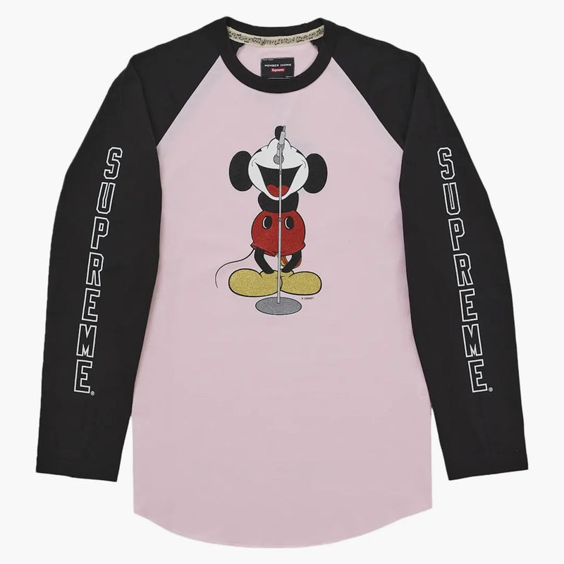 Supreme Number (n)ine Mickey Raglan L/s Top Pink