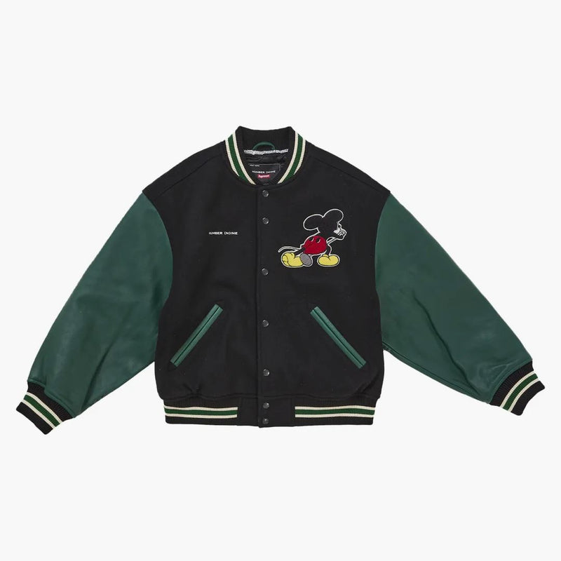 Supreme Number (n)ine Mickey Varsity Jacket Black
