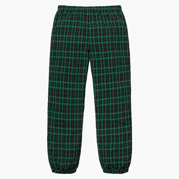 Supreme Nylon Plaid Track Pant Green