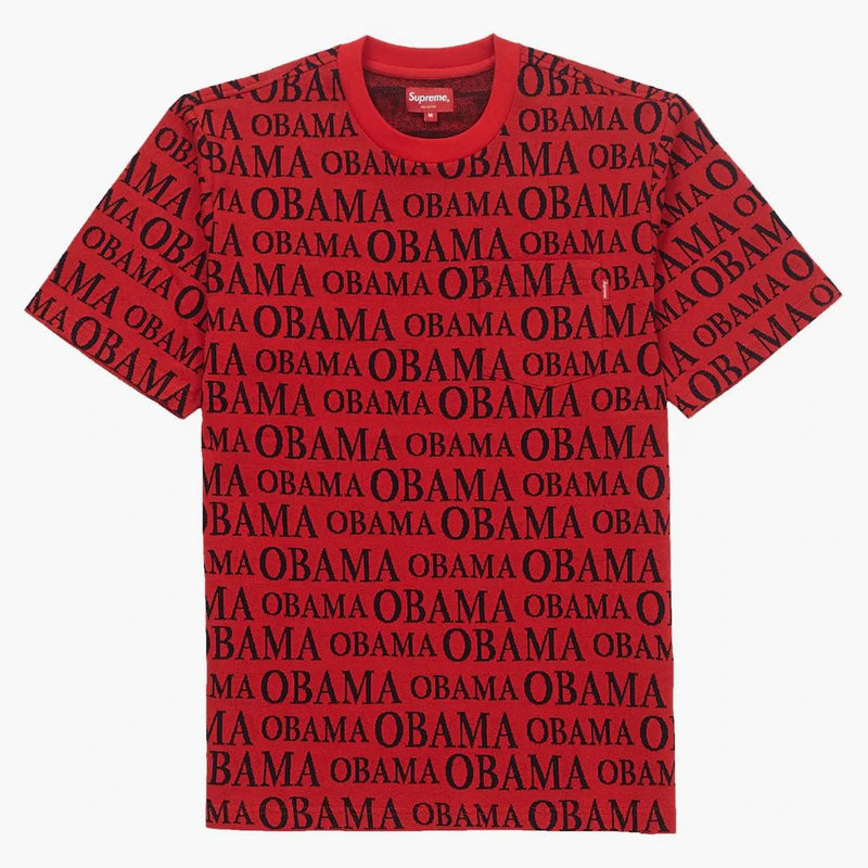 Nejvyšší Obama Jacquard S/S Top Red