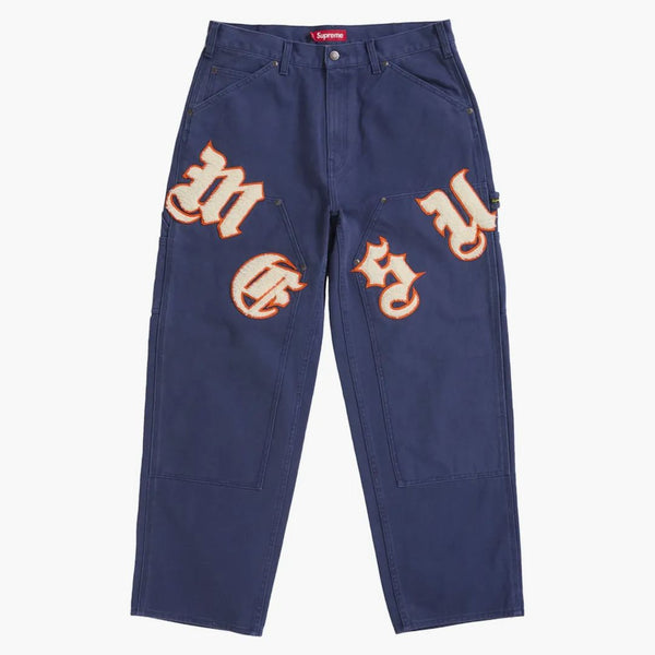 Supreme Old English Canvas Double Knee Painter Pant Navy