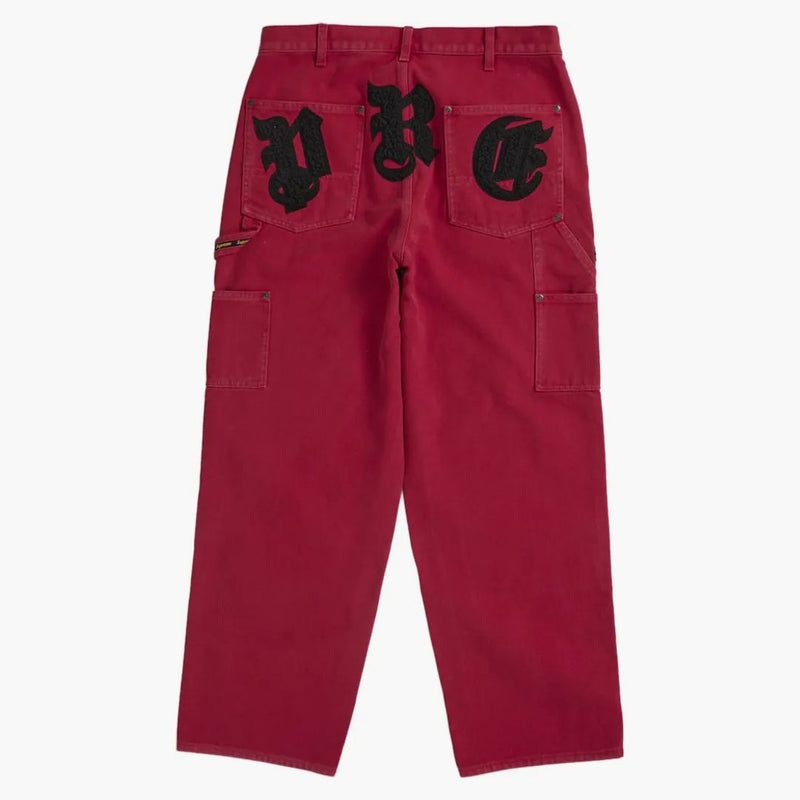 Supreme Old English Canvas Double Knee Painter Pant Red
