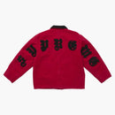 Supreme Old English Canvas Work Jacket Red