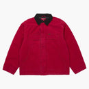 Supreme Old English Canvas Work Jacket Red