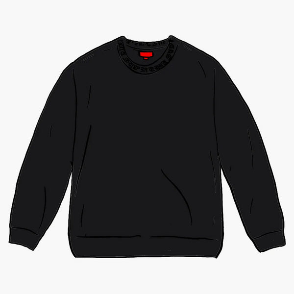 Supreme Old English Collar Logo L/S Top Black