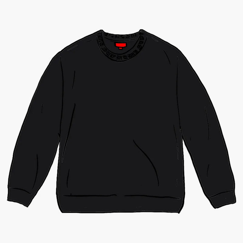 Supreme Old English Collar Logo L/s Top Black