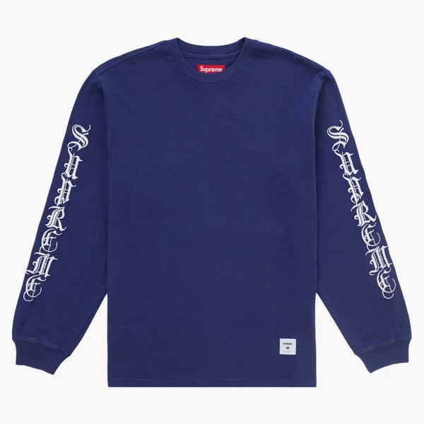 Supreme Old English L/S Top Navy