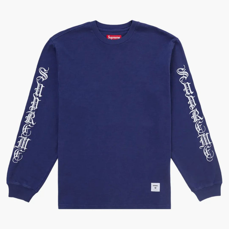 Supreme Old English L/S Top Navy