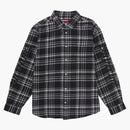 Supreme Old English Plaid Flannel Shirt Black