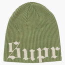 Supreme Old English Printed Beanie Green