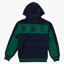 Supreme Old English Stripe Zip Up Suya Navy