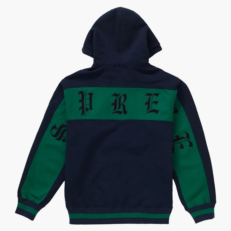 Nejvyšší starý anglický pruh Zip Up mikina námořnictva