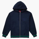 Supreme Old English Stripe Zip Up Suya Navy