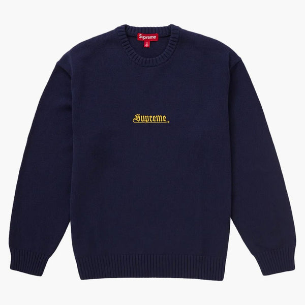 Supreme Old English Sweater Navy