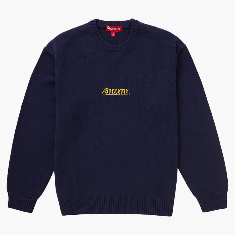 Supreme Old English Sweater Navy