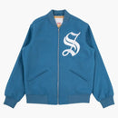 Supreme Old English Varsity Jacket Dusty Blue