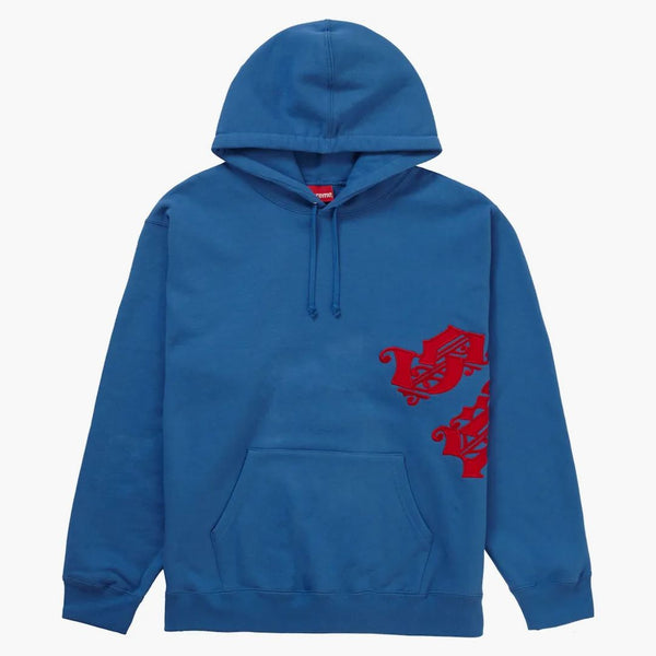 Supreme Old English Wrap Hooded Sweatshirt Pale Royal