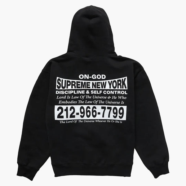 Supreme On God Hooded Sweatshirt Black
